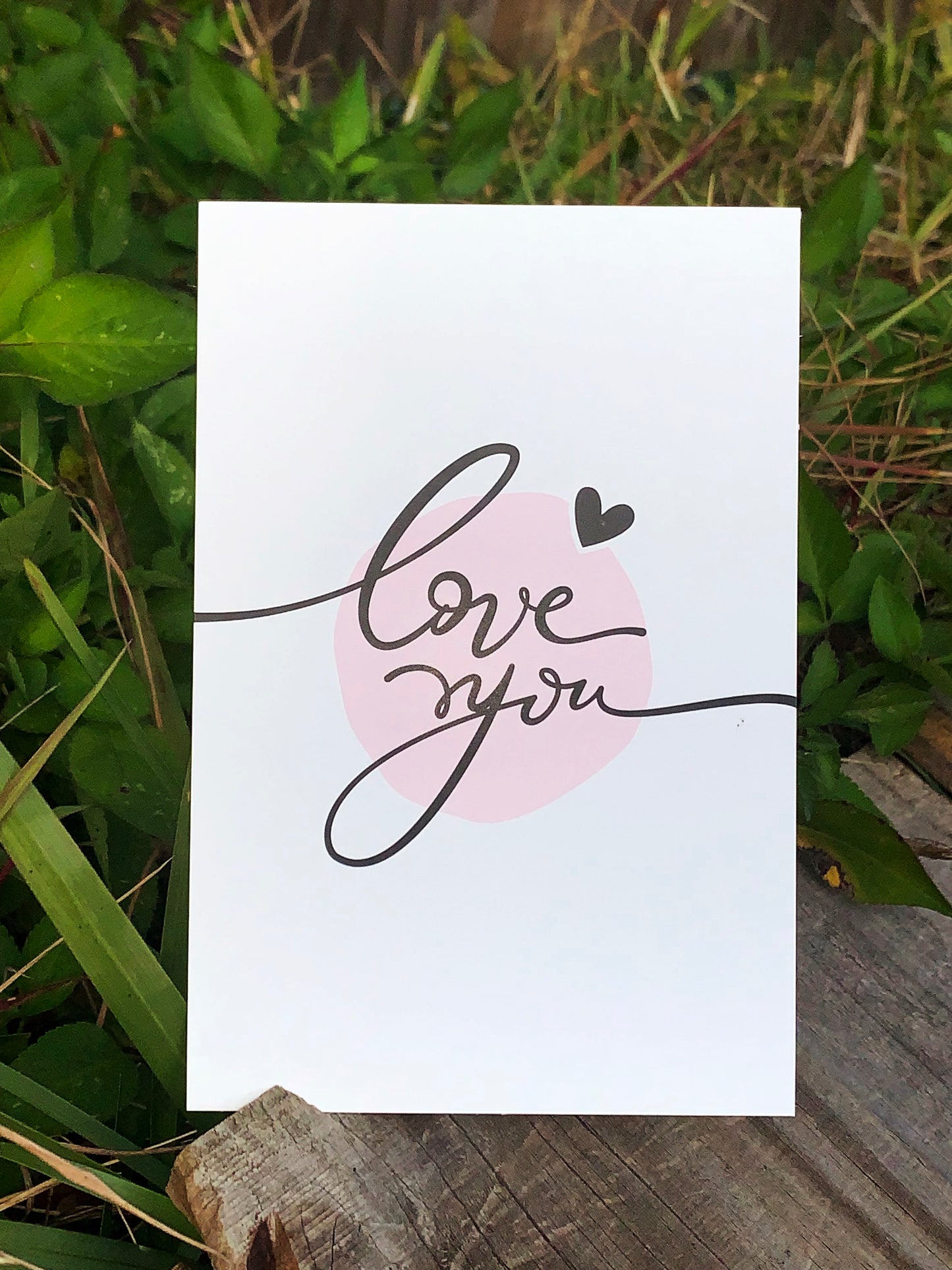 "Love you" postcards
