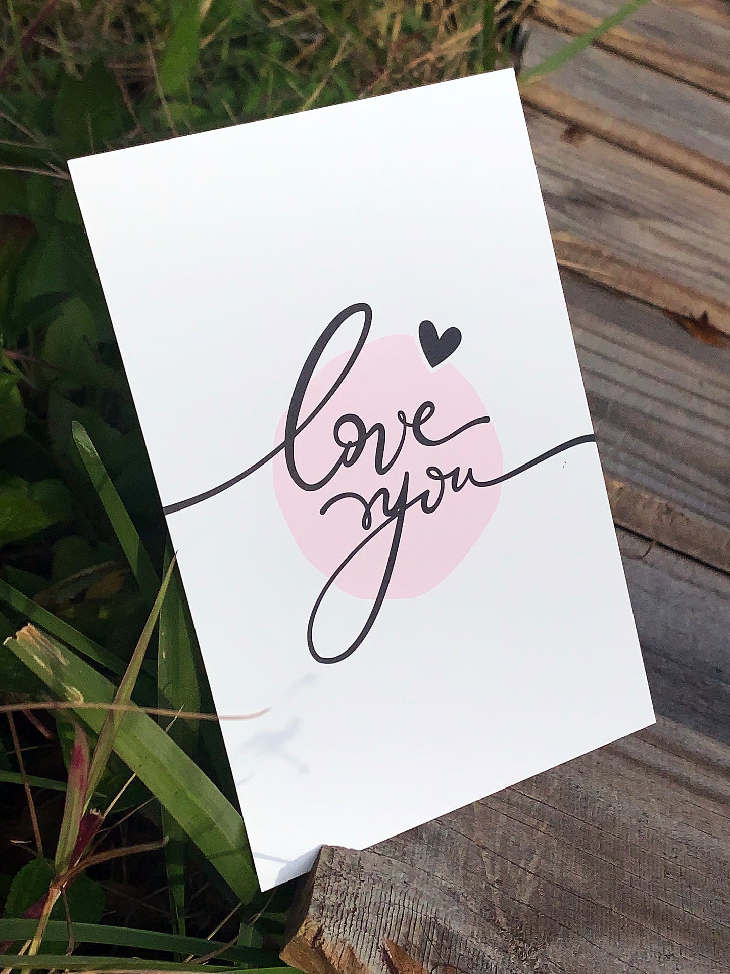 "Love you" postcards